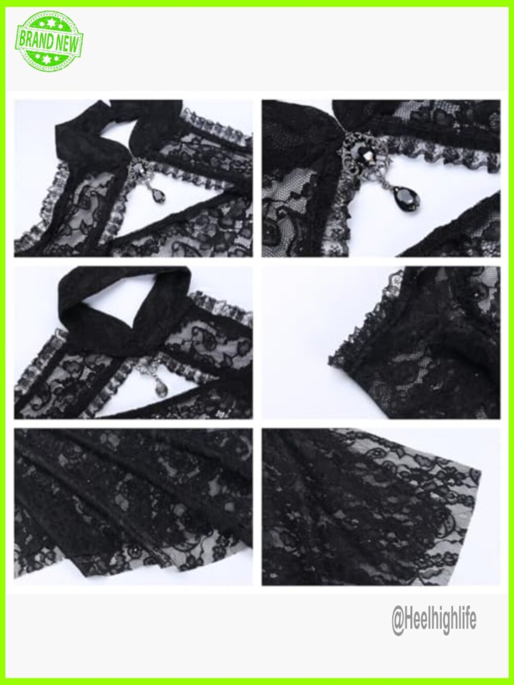 Mesh Crop Top See Through Long Sleeve Blouse Y2k Rave Outfit Festival Goth - Picture 6 of 6